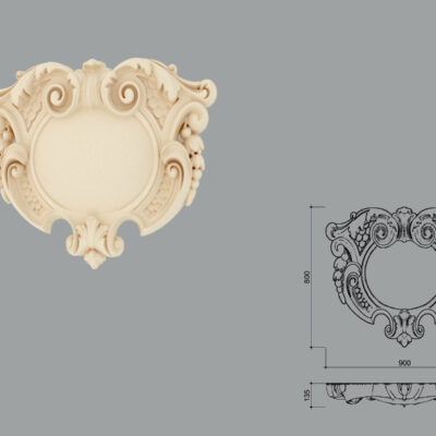 Accent decorativ de exterior FPADE24-800 dimensiuni 800x135x900mm