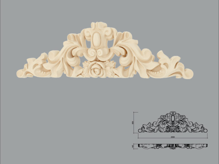 Accent decorativ de exterior FPADE25-2000 dimensiuni 600x140x2000mm - imagine 1