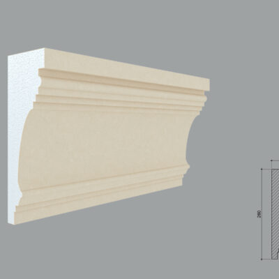 Cornisa decorativa de exterior tip FPC17-2M de dimensiuni 260x90x2000mm