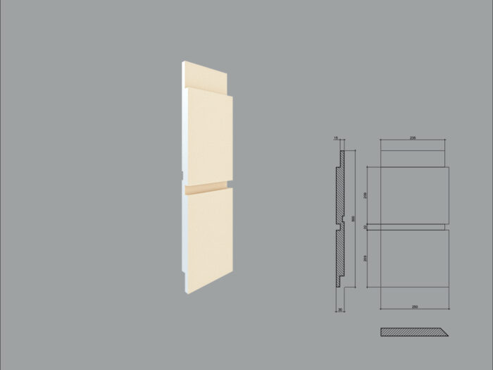 Coltar decorativ de exterior FPCL10 dimensiuni 250/250x30x250mm - imagine 1