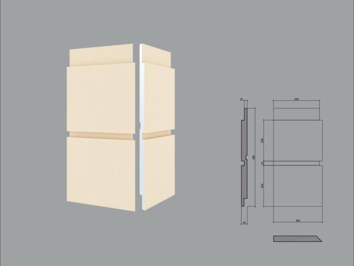 Coltar decorativ de exterior FPCL10 dimensiuni 250/250x30x250mm - imagine 5