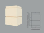 Coltar decorativ de exterior FPCL11 dimensiuni 350/350x30x250mm - imagine 3