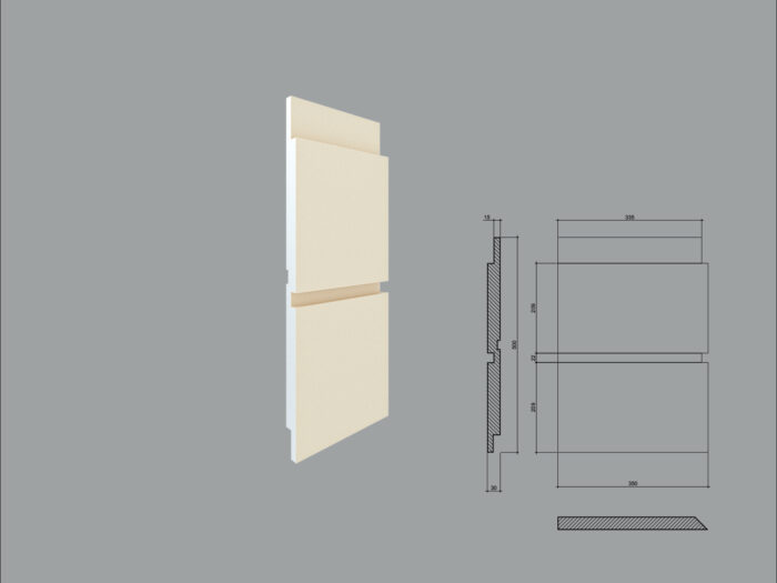Coltar decorativ de exterior FPCL11 dimensiuni 350/350x30x250mm - imagine 1