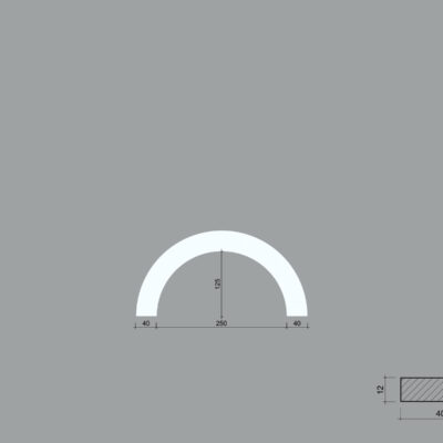 Arcada BR14S din poliuretan ARCBR14S-250 de dimensiuni 125x13x250mm