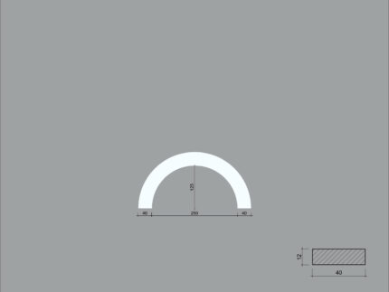 Arcada BR14S din poliuretan ARCBR14S-250 de dimensiuni 125x13x250mm