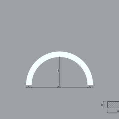 Arcada BR14S din poliuretan ARCBR14S-400 de dimensiuni 200x13x400mm