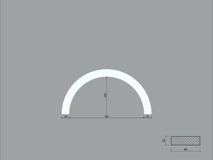 Arcada BR14S din poliuretan ARCBR14S-400 de dimensiuni 200x13x400mm