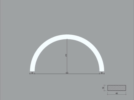 Arcada BR14S din poliuretan ARCBR14S-550 de dimensiuni 275x13x550mm