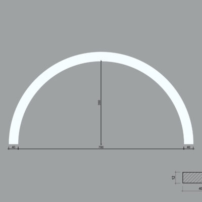 Arcada BR14S din poliuretan ARCBR14S-700 de dimensiuni 350x13x700mm