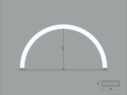 Arcada BR14S din poliuretan ARCBR14S-700 de dimensiuni 350x13x700mm