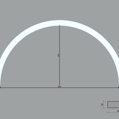 Arcada BR14S din poliuretan ARCBR14S-850 de dimensiuni 425x13x850mm
