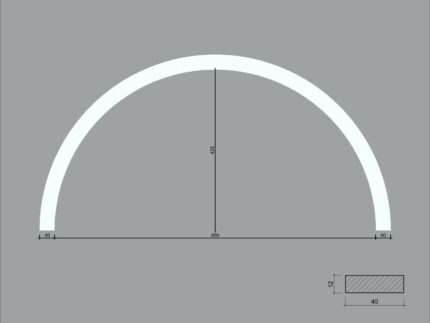 Arcada BR14S din poliuretan ARCBR14S-850 de dimensiuni 425x13x850mm