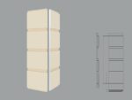 Coltar decorativ de exterior FPCL07 dimensiuni 1000x35x350x350 - imagine 2
