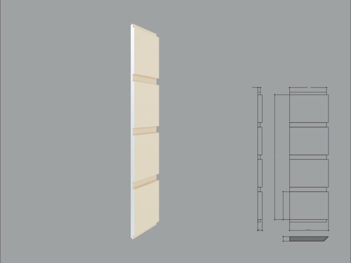 Coltar decorativ de exterior FPCL07 dimensiuni 1000x35x350x350 - imagine 1
