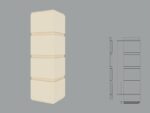 Coltar decorativ de exterior FPCL07 dimensiuni 1000x35x350x350 - imagine 3