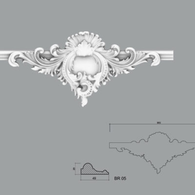 Accesoriu poliuretan pentru brau A1BR05 de dimensiuni 378x48x900mm