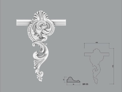 Accesoriu poliuretan pentru brau A2BR05 de dimensiuni 570x34x400mm