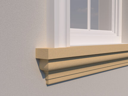 Solbanc/pervaz decorativ exterior FP210D dimensiuni 130x60x2000mm