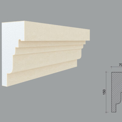 Solbanc/pervaz decorativ exterior FP212D dimensiuni 150x72x2000mm