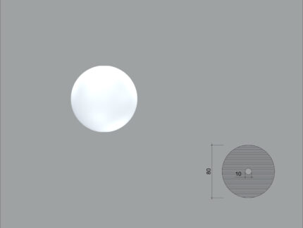 Accent decorativ de interior poliuretan FPAD15 tip sfera D=80 mm dimensiuni 80x80x80mm