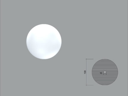 Accent decorativ de interior poliuretan FPAD16 tip sfera D=100 mm dimensiuni 100x100x100mm