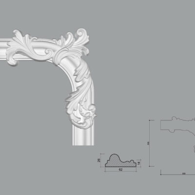Coltar poliuretan pentru brau C1BR04R (dreapta) dimensiuni 305x39x305mm