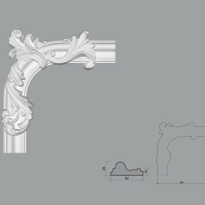 Coltar poliuretan pentru brau C1BR04L (stanga) dimensiuni 305x39x305mm