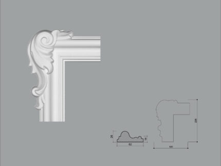 Coltar poliuretan pentru brau C2BR04L (stanga) dimensiuni 181x39x226mm