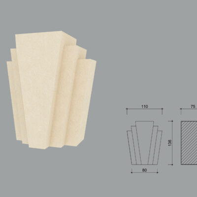 Cheie de bolta FPCB10 din EPS+Rasina de dimensiuni 136x75x110mm